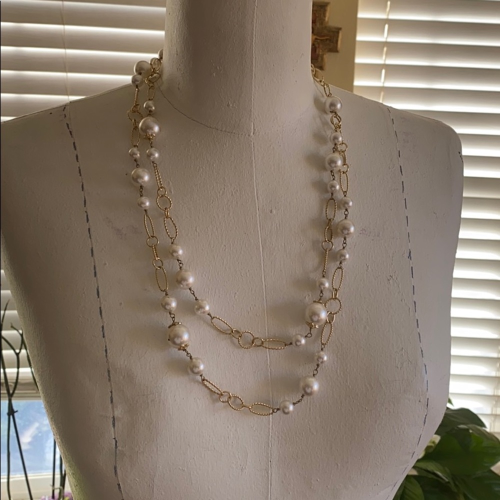 Pearl and gold necklace - Picture 4 of 4